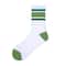 White & Green Athletic Adult Crew Socks by Celebrate It™